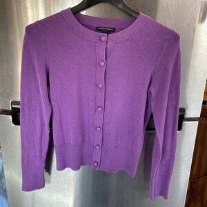Cardigan Silk Cashmere Blend Banana Republic PurpleButtons Sweater L/S  Women XS